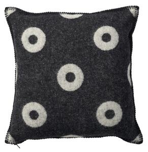 Klippan Vlněný povlak na polštář Rings black 45x45