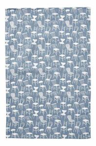 Klippan Kuchyňská utěrka Chairs blue 46x70