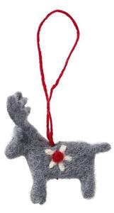 Klippan Plstěná dekorace Reindeer grey (sob) 7x6