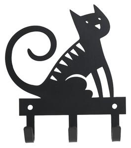 Bengt & Lotta Věšák na zeď Sitting Cat black 14x11