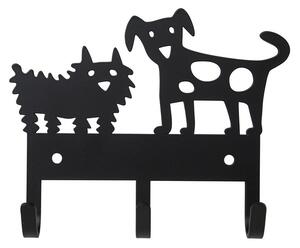 Bengt & Lotta Věšáček na zeď Dog Meeting black 14x11