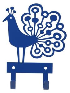 Bengt & Lotta Kovový věšáček Peacock blue 14,5x11,5