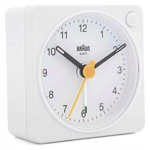 BRAUN BC02XW - 5,7x5,7 cm - BÍLÝ - Analogový budík