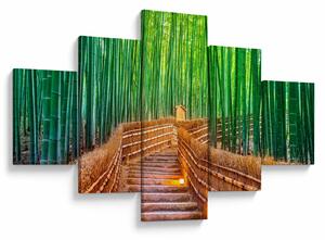Obraz - Japonský bambusový les (125x70 cm)