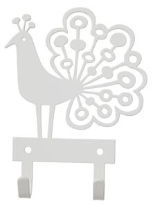 Bengt & Lotta Kovový věšáček Peacock white 14,5x11,5