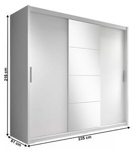 Bílá skříň s posuvnými dveřmi Harom 235