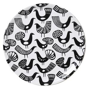 Klippan Kulatý servírovací tác Blackbird white 38cm