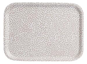 Klippan Malý obdélníkový tác Dots beige 27x20