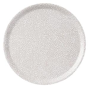 Klippan Kulatý servírovací tác Dots beige d38