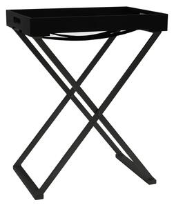 Skládací stolek černý 48 x 34 x 61 cm MDF