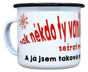 Vtipný plecháček s potiskem Vanilkový rohlíčky, 330 ml