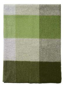 Klippan Vlněný pléd Block green 130x180