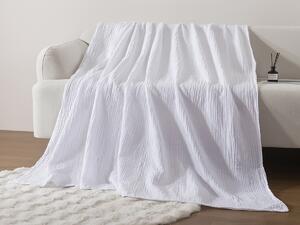 XPOSE® Dětská mušelínová deka SENA Premium - bílá 120x120 cm