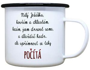 Smaltovaný plecháček Milý Ježíšku Objem: 330 ml