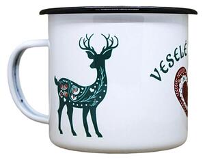 Plecháček Veselé Vánoce s jeleny Objem: 330 ml