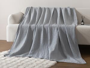 XPOSE® Dětská mušelínová deka SENA Premium - světle šedá 140x200 cm