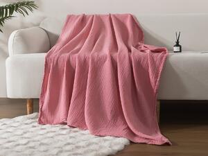 XPOSE® Dětská mušelínová deka SENA Premium - starorůžová 120x120 cm