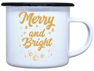 Plecháček s potiskem Merry and bright Objem: 330 ml