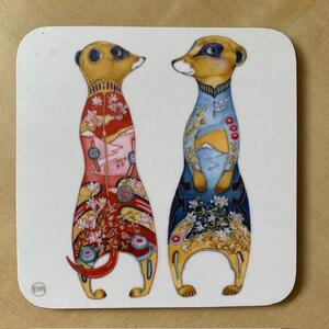 The DM Collection Tácek pod sklenici Meerkats surikata 9x9