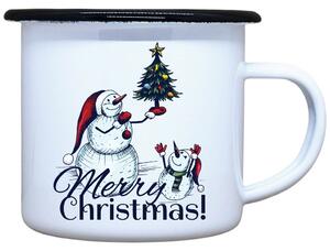 Plecháček s potiskem Merry Christmas! Objem: 330 ml