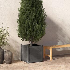 Zahradní truhlík šedý 50 x 50 x 50 cm masivní borovice