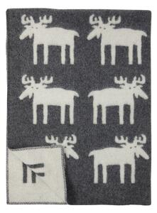 Klippan Vlněná deka Moose grey 130x180