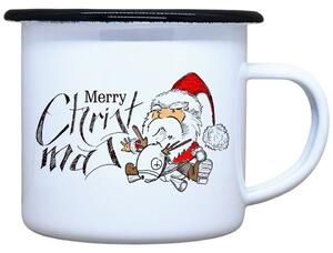 Plecháček s potiskem Merry Christmas Objem: 330 ml