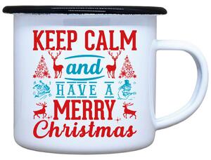 Plecháček s potiskem Keep calm Christmas Objem: 330 ml