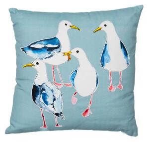 Shoeless Joe Dekorační polštář Seagull Parade blue 45 × 45 cm