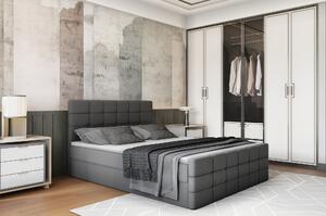 KONDELA Boxspringová postel, 180x200, šedá, BEST