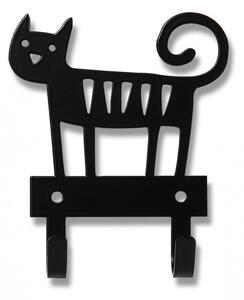 Bengt & Lotta Kovový věšák na zeď Kitten black 10x12