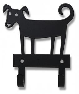 Bengt & Lotta Kovový věšák Dog black 10x12