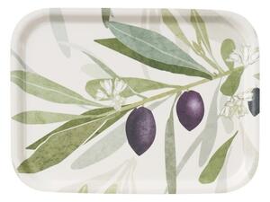 Klippan Malý servírovací tác Olive green 27x20