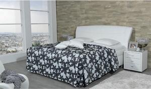 ČALOUNĚNÁ POSTEL, 180/200 cm, textil, černá, bílá Esposa - Čalouněné postele