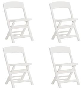 Skládací zahradní židle 4 ks PP bílé