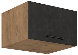 STL 60 cm skříňka horní jednodveřová (hloubka 57 cm) VIGO Barevné provedení kuchyně VIGO: Dub Lancelot / Bílý lesk +170Kč
