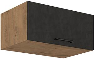 STL 80 cm skříňka horní jednodveřová (hloubka 57 cm) VIGO Barevné provedení kuchyně VIGO: Dub Lancelot / Bílý lesk +170Kč