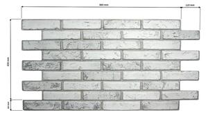 Light Brick - 3D PVC obklad (970 x 500 mm - 0,49 m2)