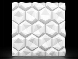 Polystyrénový 3D obkladový panel Hex bílý