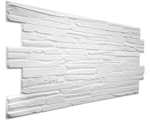 White Stone Slate - 3D PVC obklad (980 x 500 mm - 0,49 m2)