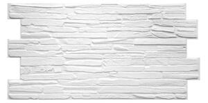 White Stone Slate - 3D PVC obklad (980 x 500 mm - 0,49 m2)