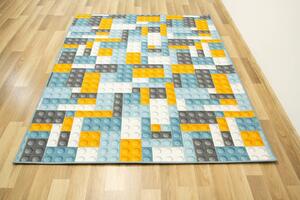 Associated Weavers Dětský kusový koberec Kostky Lego vícebarevný Rozměr: 200x200 cm