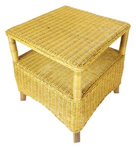 Ratanový obývací stolek ADELE - světlý med