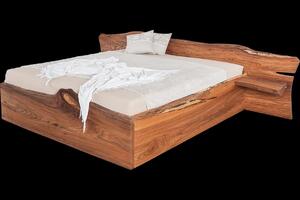 Designová masivní postel ELBA s úložným prostorem