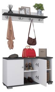 VCM Předsíňová stěna Gardos, v moderním stylu (chodba, bílá/antracitová, L) (100372455006)