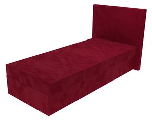 Čalouněná postel Poppy s hladkým čelem, lamelovým roštem a úložným prostorem - Šedá, 80 x 200 cm, Bez navýšení, Molitanová 13 cm