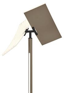 HELL LED stojací lampa Twice, eloxovaná v bronzové barvě, výška 185 cm, kov,, stmívatelný, Bronz / starožitná mosaz, Obývací pokoj / jídelna, kov, Moderní
