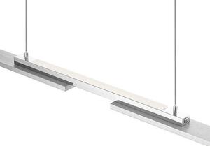 HELL LED závěsné světlo More, nikl/chrom, délka 120 cm, kov, stmívatelný, Hliník / šedá / zinek, Obývací pokoj / jídelna, kov, Moderní