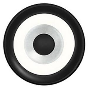 HELL LED nástěnné světlo Speaker, hliníková barva, Ø 20 cm, kov, stmívatelný, Hliník / šedá / zinek, Obývací pokoj / jídelna, kov, Moderní