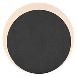 HELL LED nástěnné světlo Sun, černá, Ø 15 cm, kov, Černá, Obývací pokoj / jídelna, Hliník, Moderní